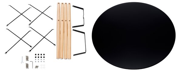 Aga Jídelní stůl 80 cm Černý