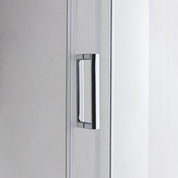 BPS-koupelny Čtvrtkruhový sprchový kout KZ94C 100x100 cm chrom/transparent + vanička SXL01A černá