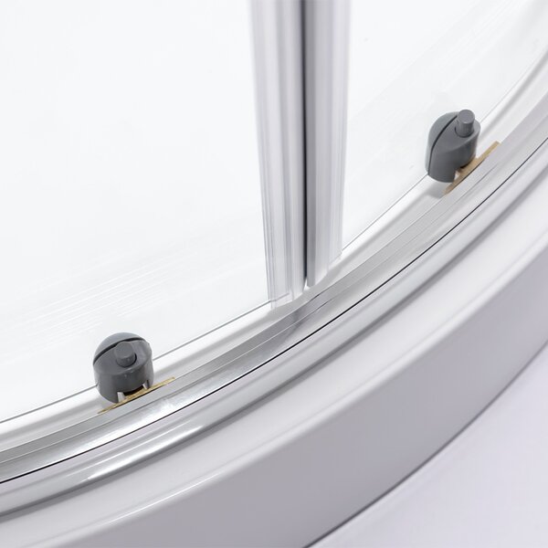 BPS-koupelny Čtvrtkruhový sprchový kout KZ94C 100x100 cm chrom/transparent + vanička SXL01A černá