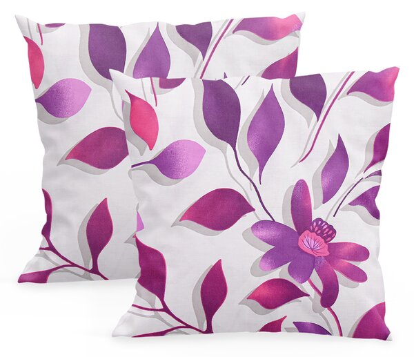 XPOSE® Bavlněný povlak na polštář IVANKA - fialový 40x40 cm 2ks