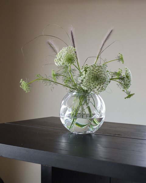COOEE Design Skleněná váza Twist Clear - 20 cm CED516