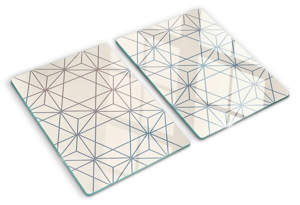 Skleněná deska do kuchyně Geometrie s trojúhelníky a čarami ddk-nr-wm-00007828