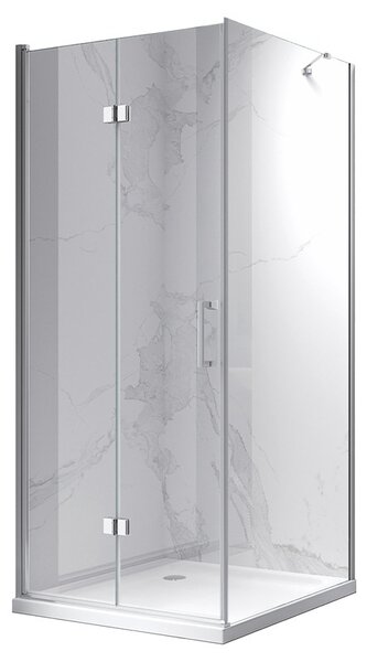BPS-koupelny Čtvercový sprchový kout ZES KZ20D 100x100 chrom/transparent - bez vaničky
