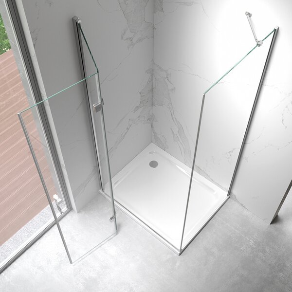BPS-koupelny Obdélníkový sprchový kout ZES KZ20D 100x80 chrom/transparent - bez vaničky