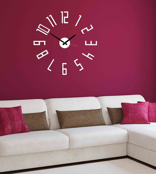 Stylové nástěnné hodiny do obývacího pokoje - PALLETE: Černá Ral 9005 Černé ručičky 2732-7326 X0018-Wall clock HEU-
