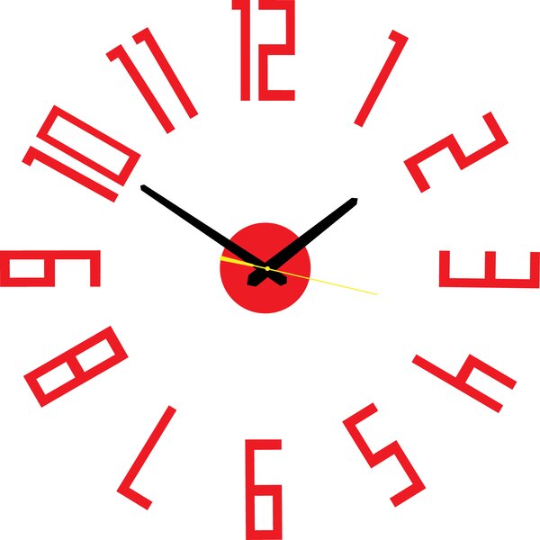 Stylové nástěnné hodiny do obývacího pokoje - PALLETE: Černá Ral 9005 Černé ručičky 2732-7326 X0018-Wall clock HEU-