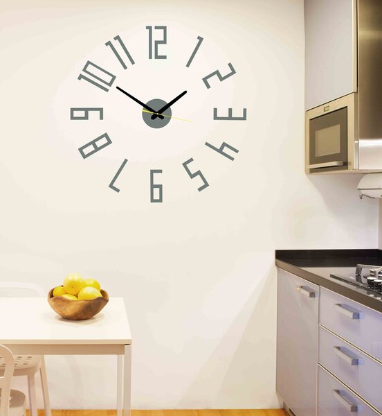 Stylové nástěnné hodiny do obývacího pokoje - PALLETE: Černá Ral 9005 Černé ručičky 2732-7326 X0018-Wall clock HEU-