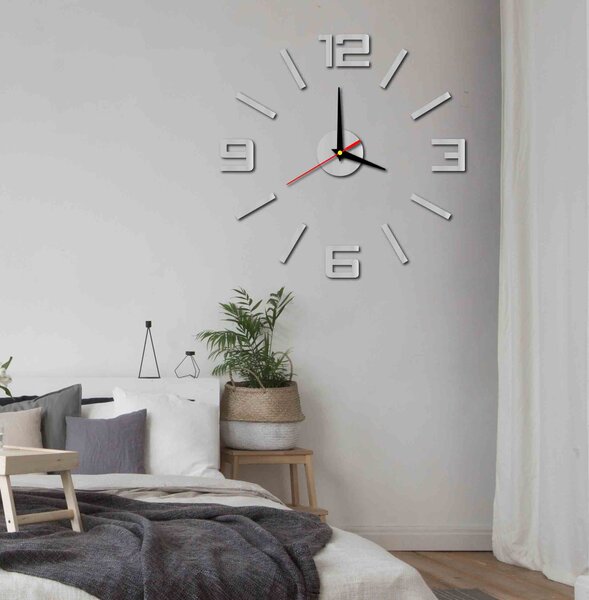Nalepovací nástěnné hodiny do kuchyně | BUSTER: Černá Ral 9005 Černé ručičky 40 cm 2789-8208 X0033-Nástenné hodiny HUE-