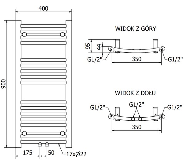 Mexen Ares, topné těleso 900 x 400 mm, 312 W, černá, W102-0900-400-00-70