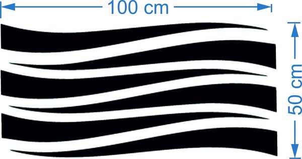 SENTOP | Zrcadlová nálepka na zeď čára dekorační nálepka I SENTOP OX007- 3D modern stickers