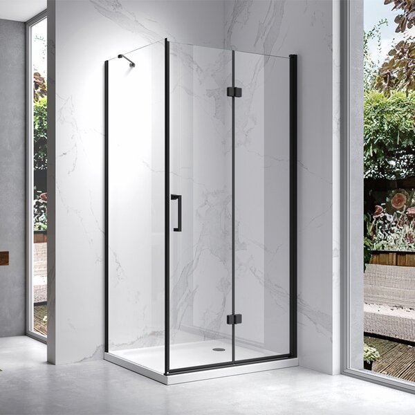 BPS-koupelny Obdélníkový sprchový kout ZES KZ20D BL 100x90 černá/transparent - bez vaničky