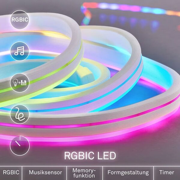 BRI 2368036 RGBIC USB NEON LED pásek Flexible 3m 8W dálk.ovládání + USB - BRILONER