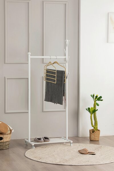 POJÍZDNÝ ŠATNÍ STOJAN, 68/170/43 cm PBJ, Online Only