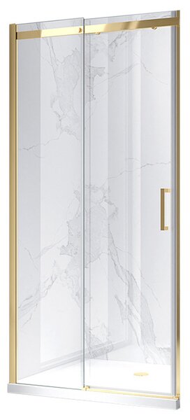 Hydrosan Posuvné sprchové dveře KZ09B GL 110 zlatá/transparent pro instalaci do niky - bez vaničky