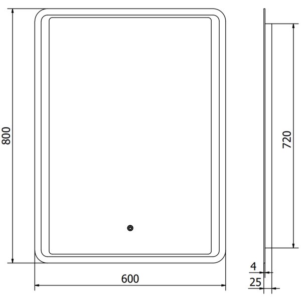 Mexen Zusa koupelnové zrcadlo s osvětlením 60 x 80 cm, LED 6000K, antipára - 9808-060-080-611-00