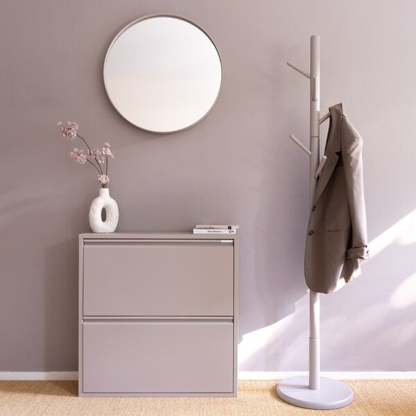 Taupe kovový výklopný botník 75x77,5x22,5 cm Billy – Spinder Design