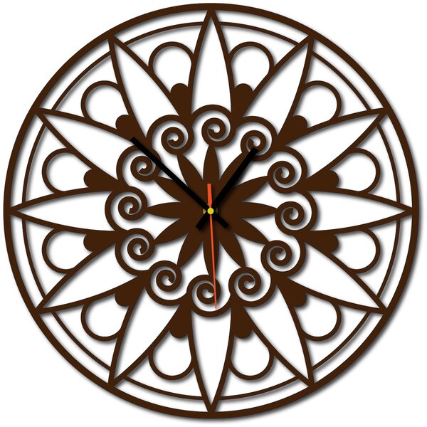 Nástěnné hodiny mandala - JANA: Černé ručičky Překližka topol 30 cm 3049-13133 X0059-Wall clock HEU-