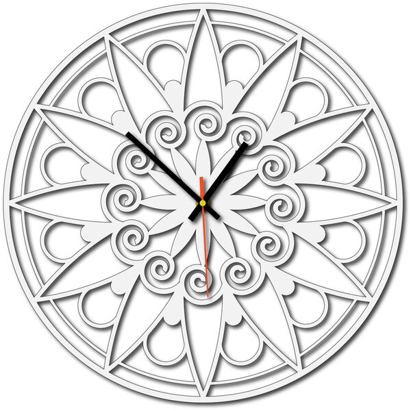 Nástěnné hodiny mandala - JANA: Černé ručičky Překližka topol 30 cm 3049-13133 X0059-Wall clock HEU-