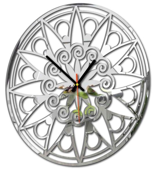 Nástěnné hodiny mandala - JANA: Černé ručičky Překližka topol 30 cm 3049-13133 X0059-Wall clock HEU-