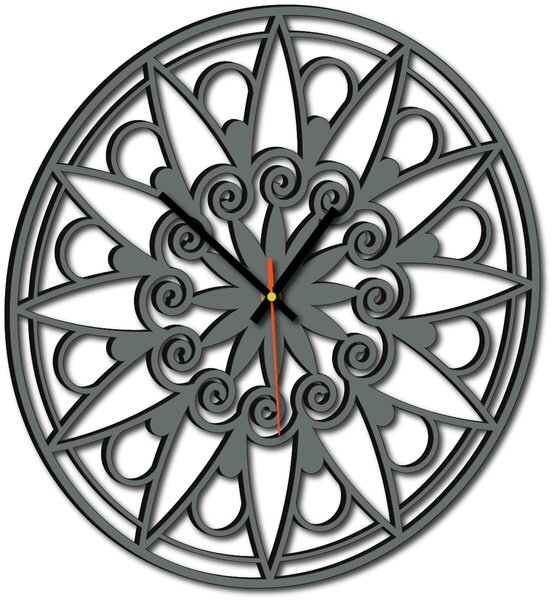 Nástěnné hodiny mandala - JANA: Černé ručičky Překližka topol 30 cm 3049-13133 X0059-Wall clock HEU-