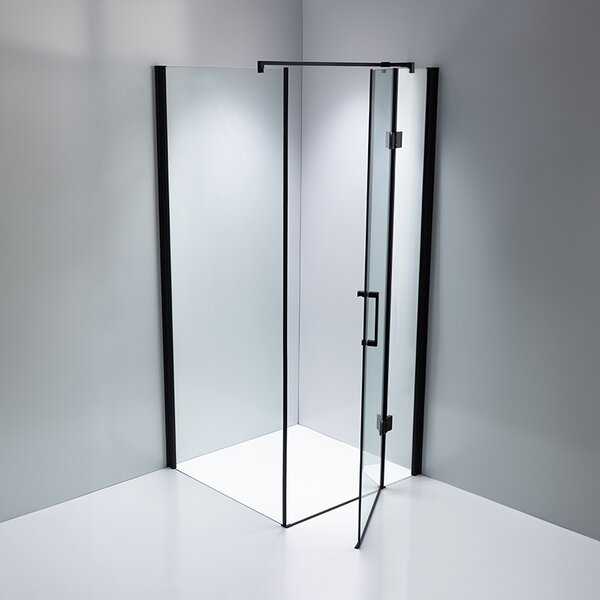 BPS-koupelny Čtvercový sprchový kout ZES KZ1390A BL 80x80 černá/transparent - bez vaničky