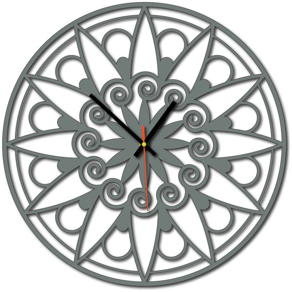 Nástěnné hodiny mandala - JANA: Černé ručičky Překližka topol 30 cm 3049-13133 X0059-Wall clock HEU-