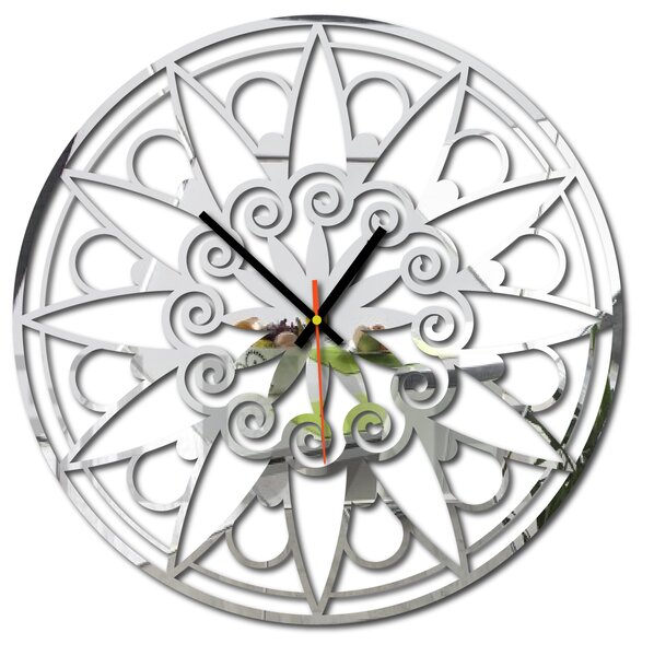 Nástěnné hodiny mandala - JANA: Černé ručičky Překližka topol 30 cm 3049-13133 X0059-Wall clock HEU-