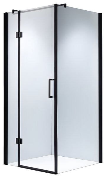 BPS-koupelny Čtvercový sprchový kout ZES KZ1390A BL 80x80 černá/transparent - bez vaničky