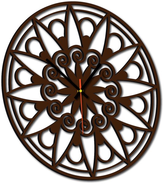 Nástěnné hodiny mandala - JANA: Černé ručičky Překližka topol 30 cm 3049-13133 X0059-Wall clock HEU-