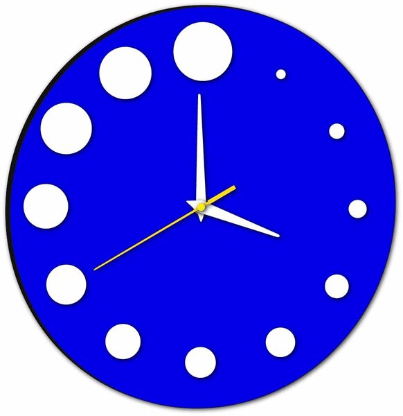 Nástěnné hodiny do kuchyně kulaté | HANZREFT: Černá Ral 9005 Černé ručičky 30 cm 3052-13263 X0030-3D HEU-