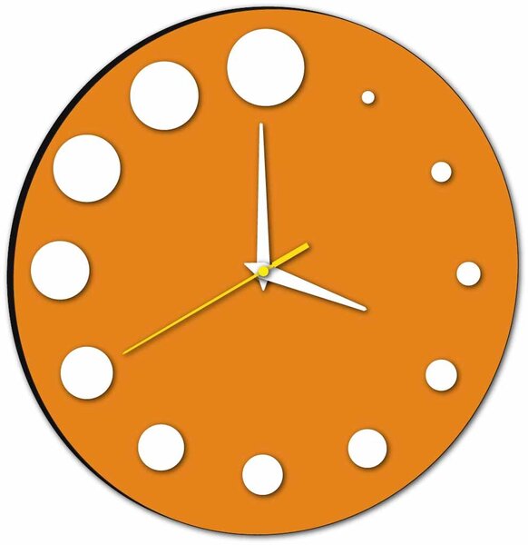 Nástěnné hodiny do kuchyně kulaté | HANZREFT: Černá Ral 9005 Černé ručičky 30 cm 3052-13263 X0030-3D HEU-
