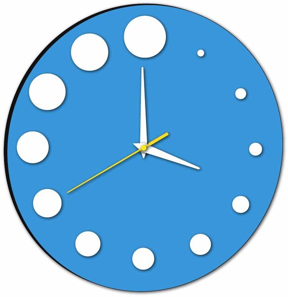 Nástěnné hodiny do kuchyně kulaté | HANZREFT: Černá Ral 9005 Černé ručičky 30 cm 3052-13263 X0030-3D HEU-