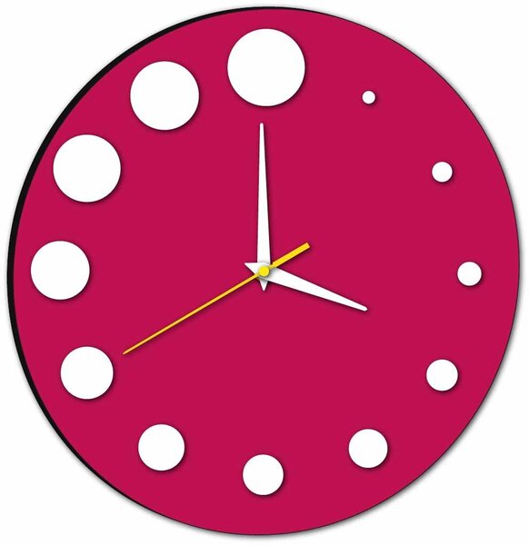 Nástěnné hodiny do kuchyně kulaté | HANZREFT: Černá Ral 9005 Černé ručičky 30 cm 3052-13263 X0030-3D HEU-