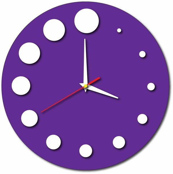 Nástěnné hodiny do kuchyně kulaté | HANZREFT: Černá Ral 9005 Černé ručičky 30 cm 3052-13263 X0030-3D HEU-