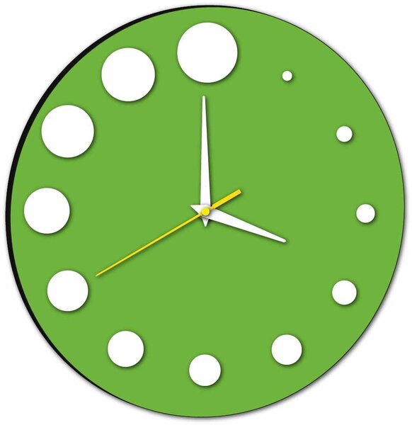 Nástěnné hodiny do kuchyně kulaté | HANZREFT: Černá Ral 9005 Černé ručičky 30 cm 3052-13263 X0030-3D HEU-
