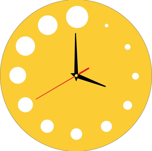 Nástěnné hodiny do kuchyně kulaté | HANZREFT: Černá Ral 9005 Černé ručičky 30 cm 3052-13263 X0030-3D HEU-
