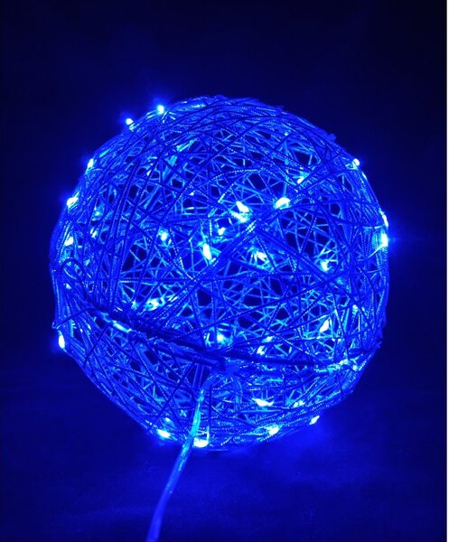 LED světelná koule, modrá, různé velikosti Průměr (cm): 30 cm
