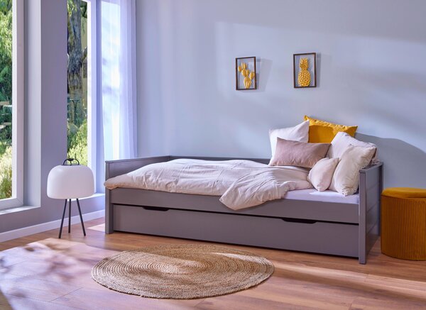 VÝSUVNÁ POSTEL, 90/200 cm, šedá MID.YOU, Online Only