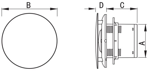 Mexen AXR 100 koupelnový ventilátor, černý - W9602-100-70