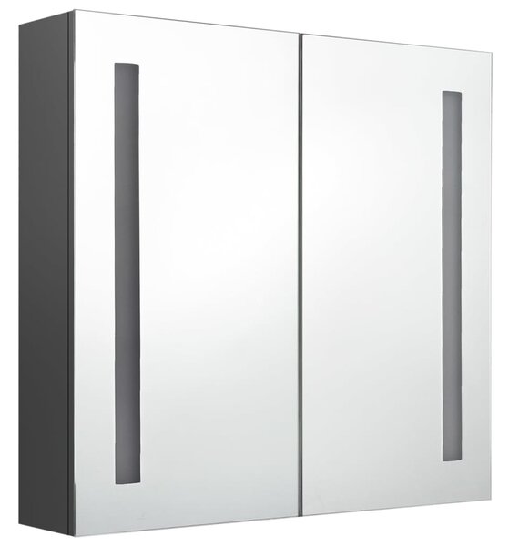 LED koupelnová skříňka se zrcadlem šedá 62 x 14 x 60 cm