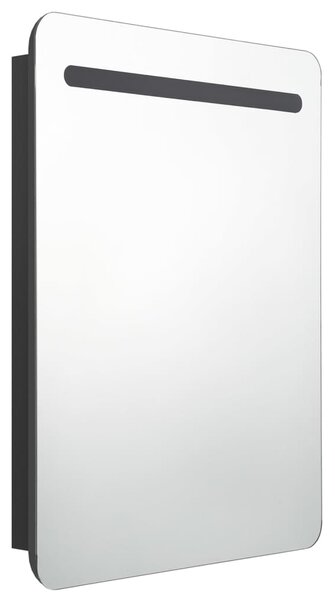 LED koupelnová skříňka se zrcadlem černá 60 x 11 x 80 cm