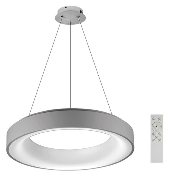 Sovana závěsné svítidlo LED 50W 2750lm 2700-6500K 55cm kulaté IP20, šedé + ovladač