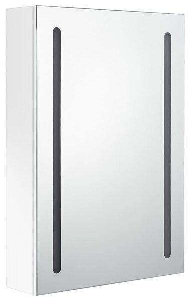 LED koupelnová skříňka se zrcadlem zářivě bílá 50 x 13 x 70 cm