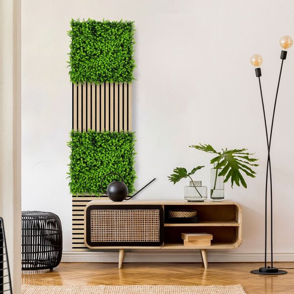 Jangal Modular Wall Design Flora Mixed Green Design Buxus 11112, 520 x 520mm, 0,2704m²
