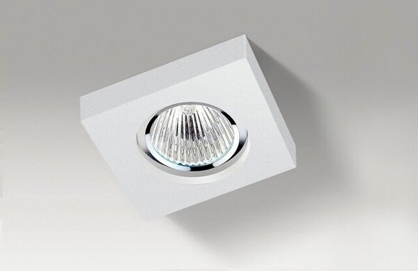 Saviozápustné svítidlo 1x GU10 50W bez zdroje 8,5cm hranaté IP20, bílá