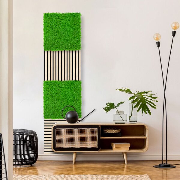 Jangal Modular Wall Design Flora Bright Green Design Grass 11115, 520 x 520mm, 0,2704m²