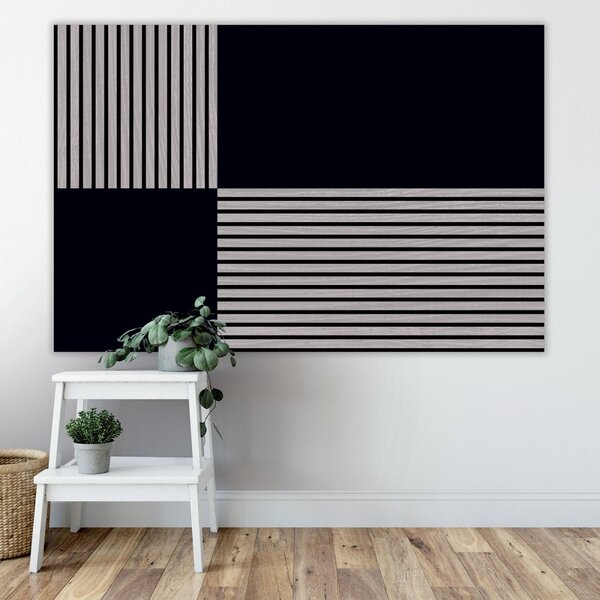 Jangal Modular Wall rPET BLACK 11202A, 520 x 520mm, 0,2704m²
