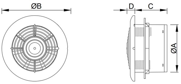 Mexen WXR 100 koupelnový ventilátor, bílý - W9605-100-00
