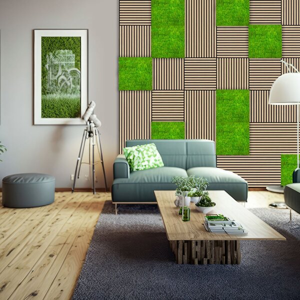 Jangal Modular Wall Nature Moss BRIGHT GREEN 11102, 520 x 520mm, 0,2704m²