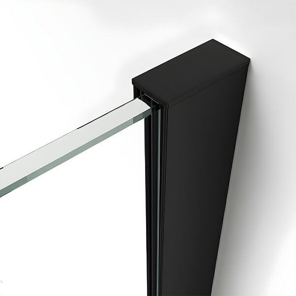 BPS-koupelny Obdélníkový sprchový kout ZES KZ22A BL 100x80 černý/transparent - bez vaničky